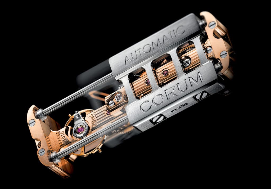corum golden bridge titanium movement