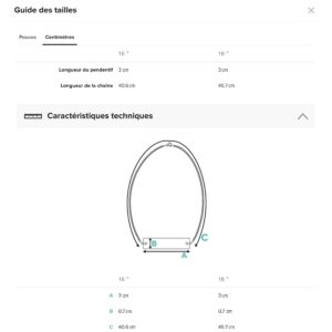 Guide des tailles Bracelet gravure gravé scaled