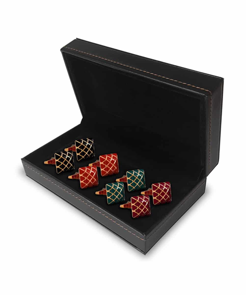 Lot 4x bouton de manchette Or Rose 1