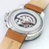 Dos Montre Aviateur Patrouille de France Automatique Cadran Bleu Cuir Marron Clair Athos8 A8 100ED 668096 scaled