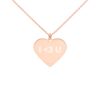 engraved silver heart chain necklace 18k rose gold coating default 62a87ef1d3ad4