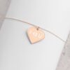 engraved silver heart chain necklace 18k rose gold coating lifestyle 2 62a87ef1d37ca