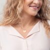 engraved silver heart chain necklace 18k rose gold coating womens 4 62a87ef1d382e