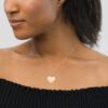 engraved silver heart chain necklace 18k rose gold coating womens 5 62a87ef1d3a27