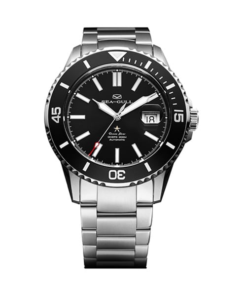 MONTRE SEA-GULL BLACK OCEAN STAR 200 M