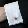 Bouton de manchette Rouge