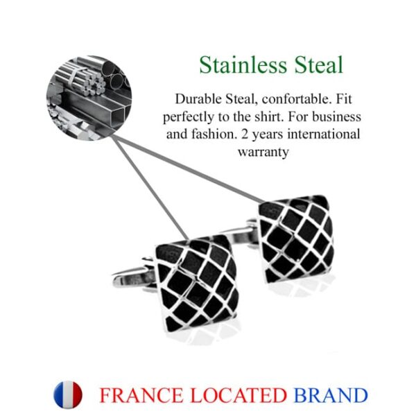Duvernet Black cufflinks Conteenium 5