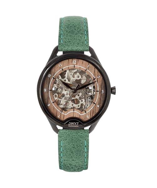 Dwyt ODYSSEY BLACK CUIR GRAINE Emeraude Conteenium 1