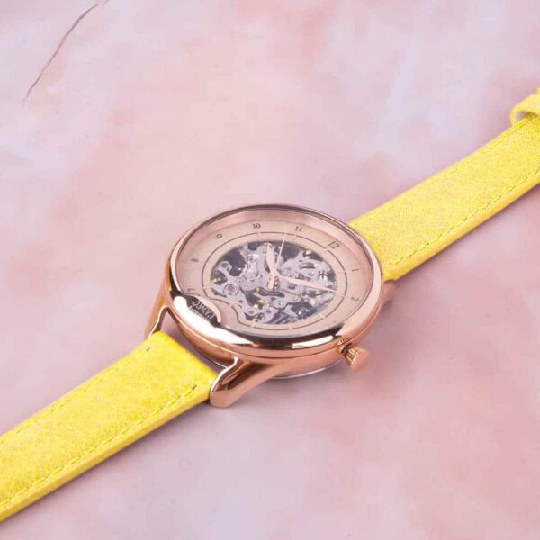 Dwyt ODYSSEY ROSE GLD LISSE jaune moutarde Conteenium 4