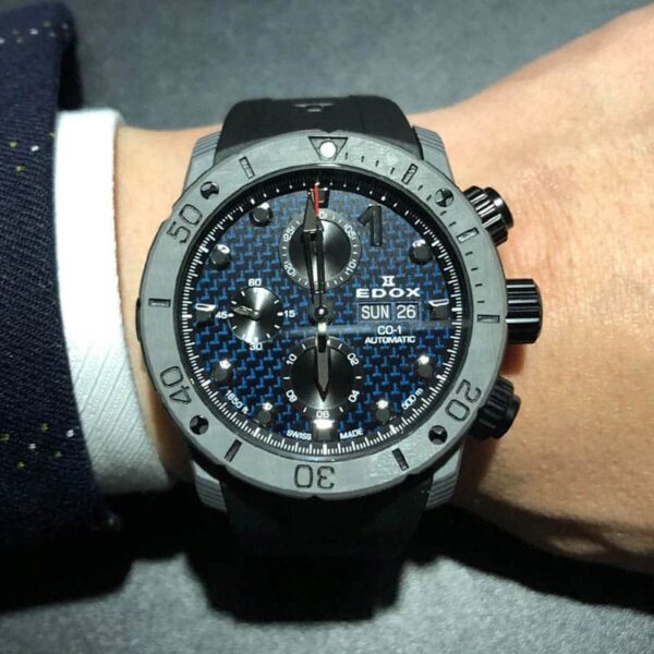 Edox Co 1 Carbon Chronograph 01125 CLNGN BUNN Conteeniumium 5