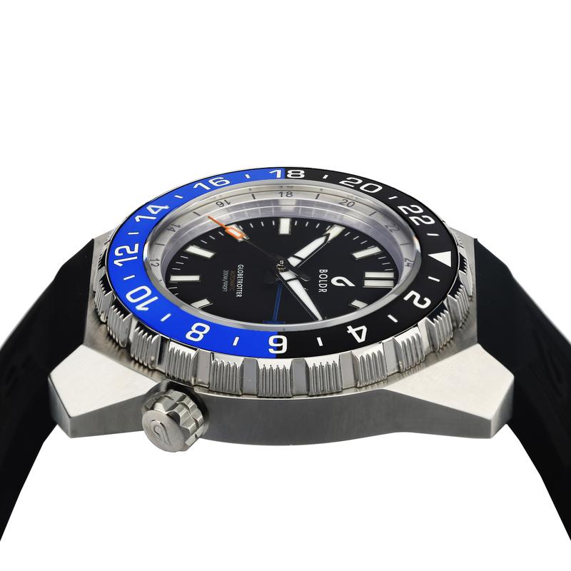Montre Boldr Globettroter GMT Bleue et Noire Expédié depuis la France