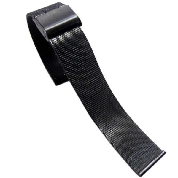 BRACELET ACIER MAILLE MILANAISE FINE NOIR