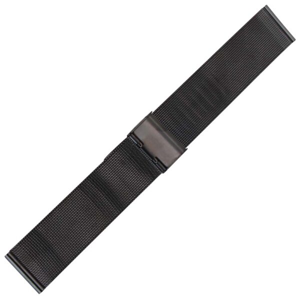 BRACELET ACIER MAILLE MILANAISE FINE NOIR