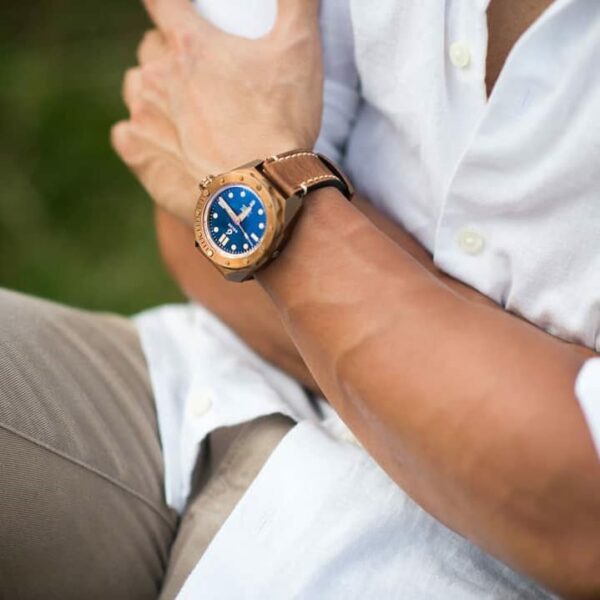 Montre automatique boldr bleue
