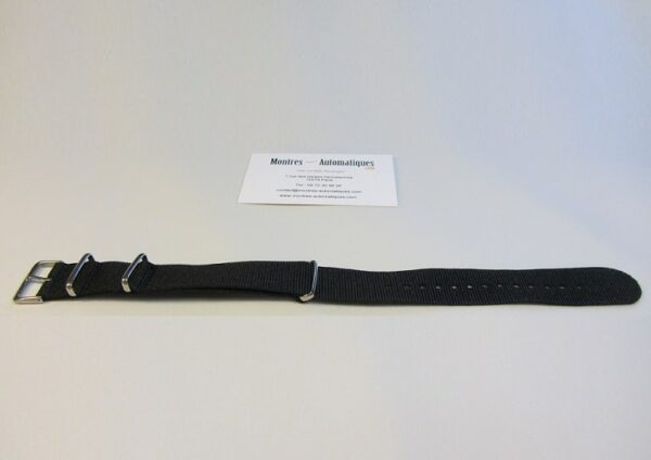 BRACELET NYLON NATO NOIR