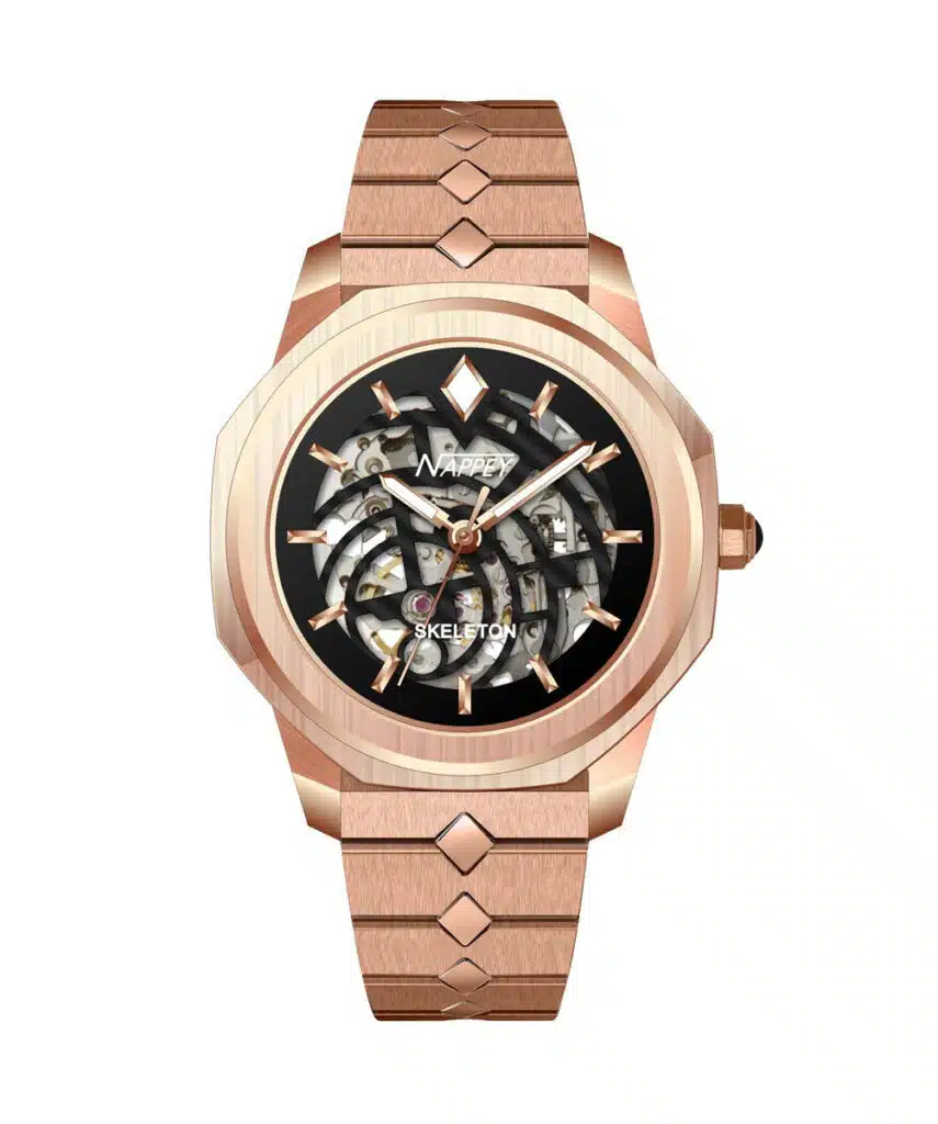 Nappey Skeleton Rose Gold and Black