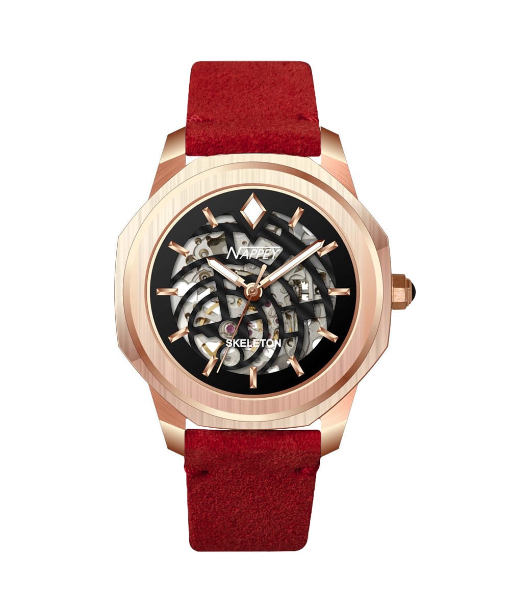 Nappey Skeleton Rose Gold and BlackNY41 BD1XM 3B6AVITA