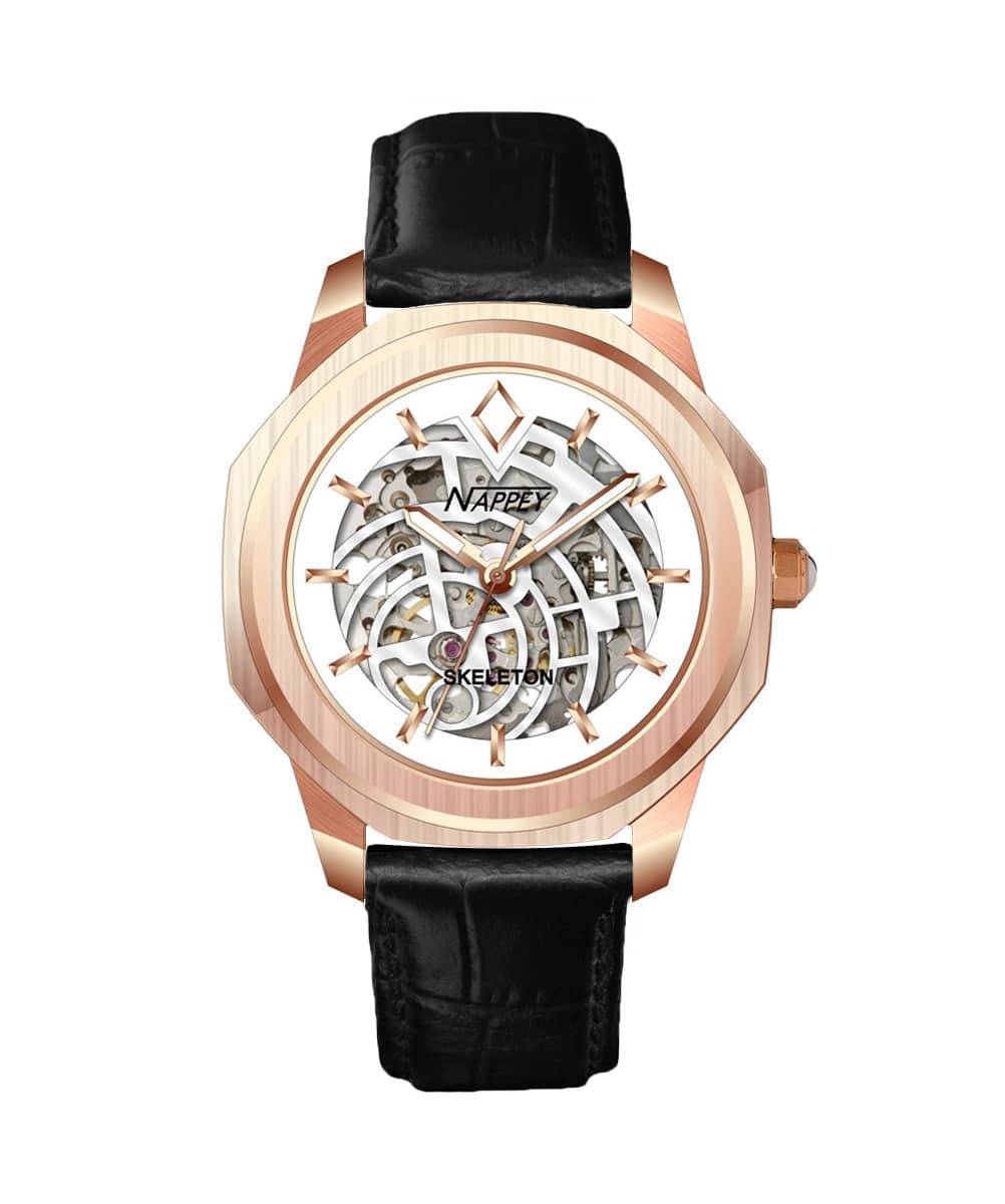 Nappey Skeleton Rose Gold and WhiteNY41 BD2XM 1B1A