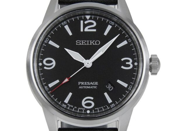 Seiko Presage Automatic Watch Green 41 6 mm Leather strap Day SRPB05J1 2 2000x black