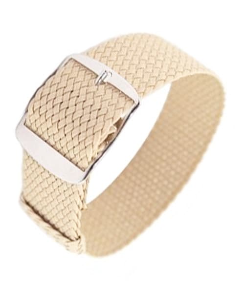 bracelet perlon beige - 22 mm