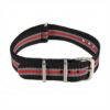 bracelet nato noir gris rouge
