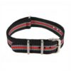 NATO NYLON NOIR GRIS ROUGE