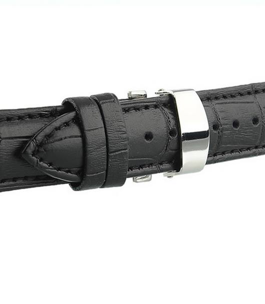 BRACELET CUIR VÉRITABLE PAPILLON NOIR