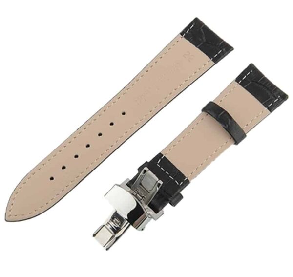 dos bracelet noir cuir veritable