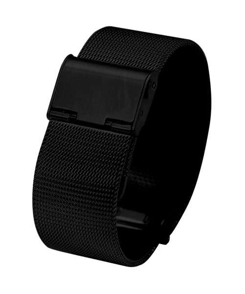 BRACELET ACIER MAILLE MILANAISE FINE NOIR