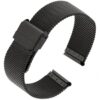 BRACELET ACIER MAILLE MILANAISE FINE NOIR