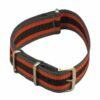 nato nylon gris rouge noir grey red black