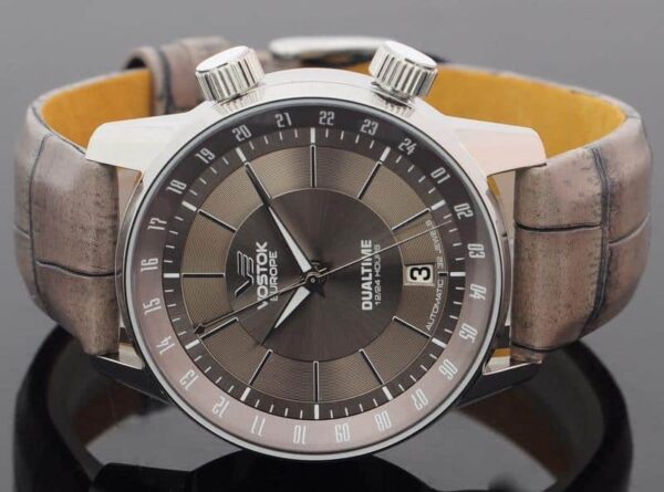 MONTRE VOSTOK-EUROPE GAZ 14 LIMOUSINE DUALTIME MARRON