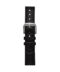 Bracelet nappey cuir noir argent