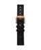 Bracelet nappey cuir noir or