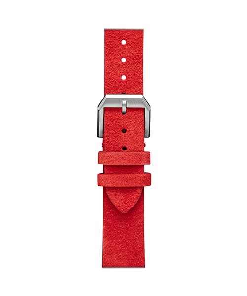 bracelet suede nappey rouge & argent