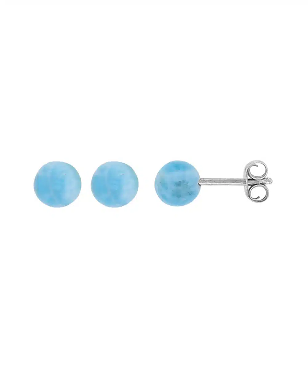 Boucle d'oreille Pendante Ronde Larimar