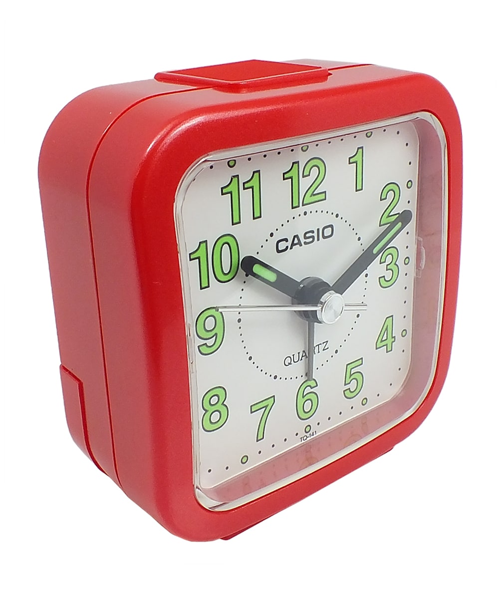 Réveil Casio Analogique Alarme Rouge - TQ-141-4EF - Montre Quartz