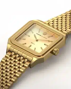 Maison du Temps MTERIS CHAMPAGNE DORE JAUNE ACIER b