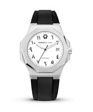 Maison du temps Watch MT ZETA ARABIC BLANC SILICONE NOIR