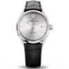 Maison du temps Watch MTOMICRON ARGENT CUIR NOIR