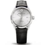 Maison du temps Watch MTOMICRON ARGENT CUIR NOIR