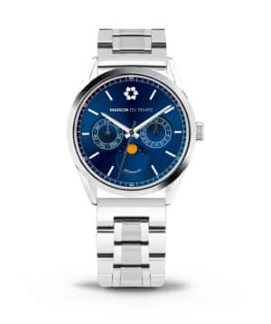 Maison du temps Watch MTOMICRON BLEU MOONPHASE ACIER Maison du temps Watch MTOMICRON BLEU MOONPHASE ACIER