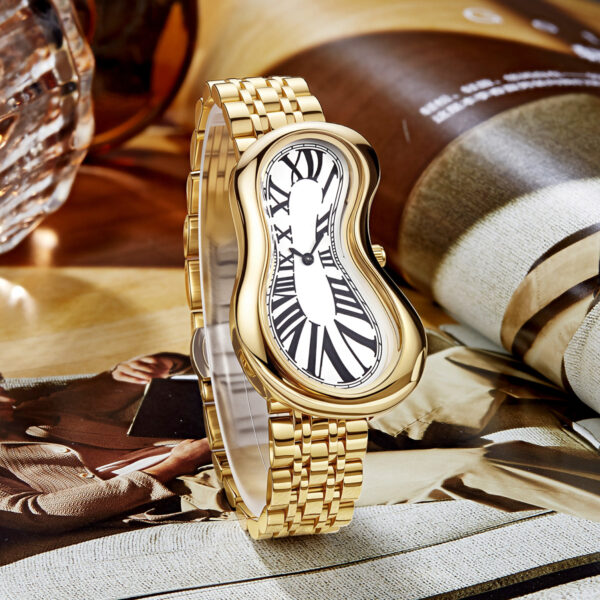 Conteenium Watch DALI ACIER DORE BLANC b Conteenium Watch DALI ACIER DORE BLANC b