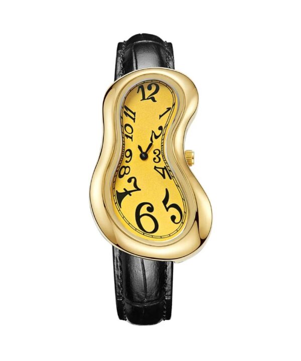 Conteenium Watch DALI ACIER DORE CUIR Conteenium Watch DALI ACIER DORE CUIR